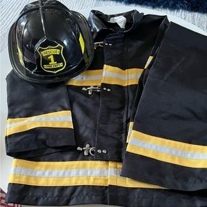 Pottery Barn Kids Fire fighter outfit with helmet